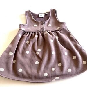 Zara girls Mocha Polka Dot Fuzzy Jumper Lined Dress